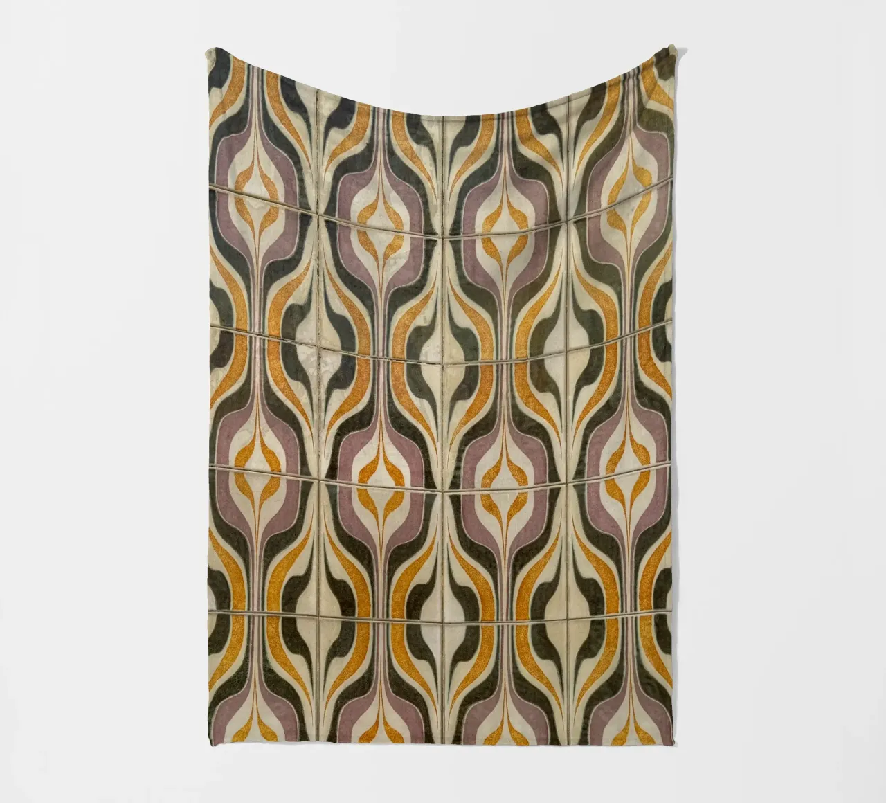 Retro Geometric Tile Pattern coperta in pile da byrieneke
