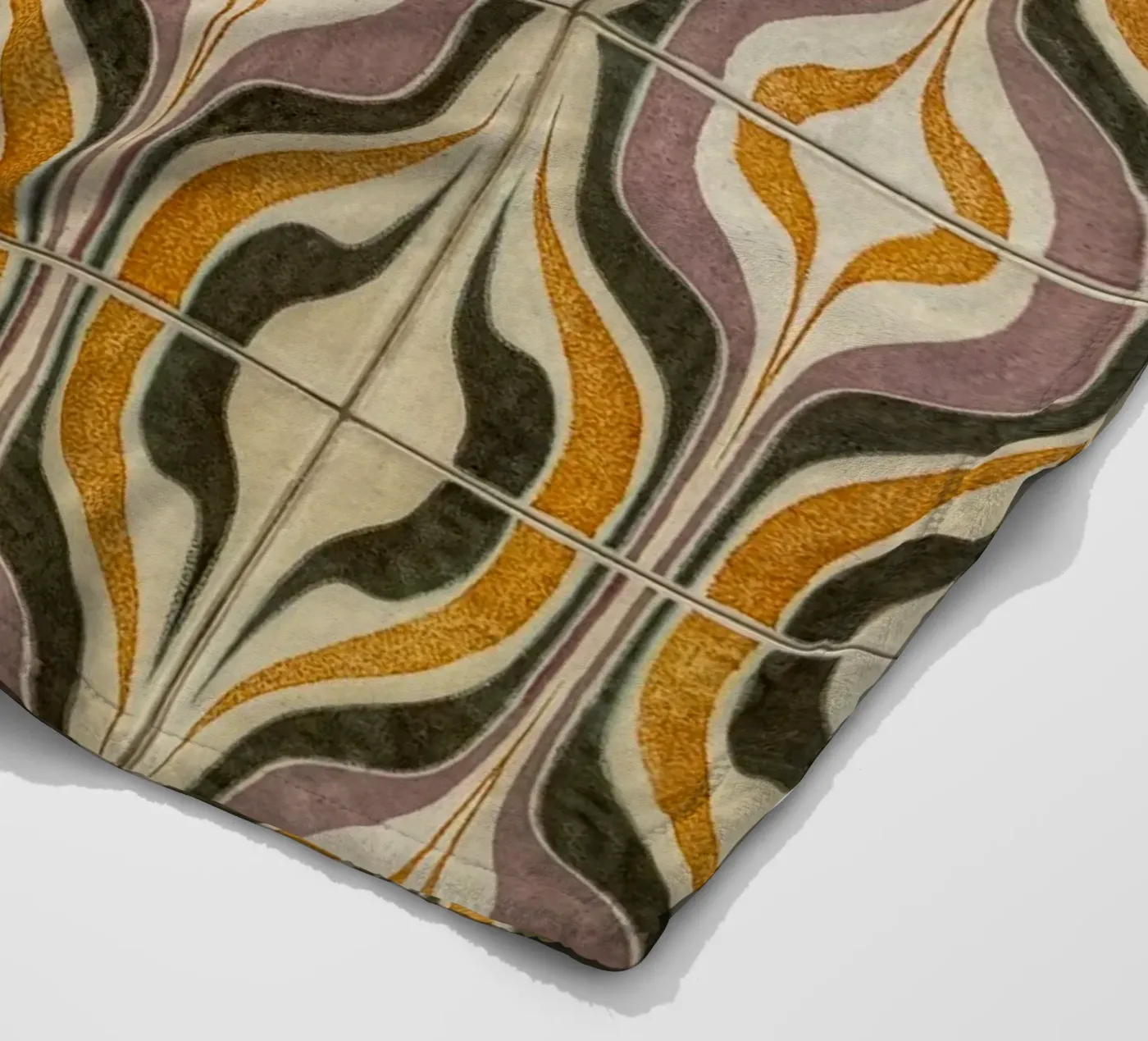 Geometrisches Retro-Fliesenmuster Fleecedecke von byrieneke