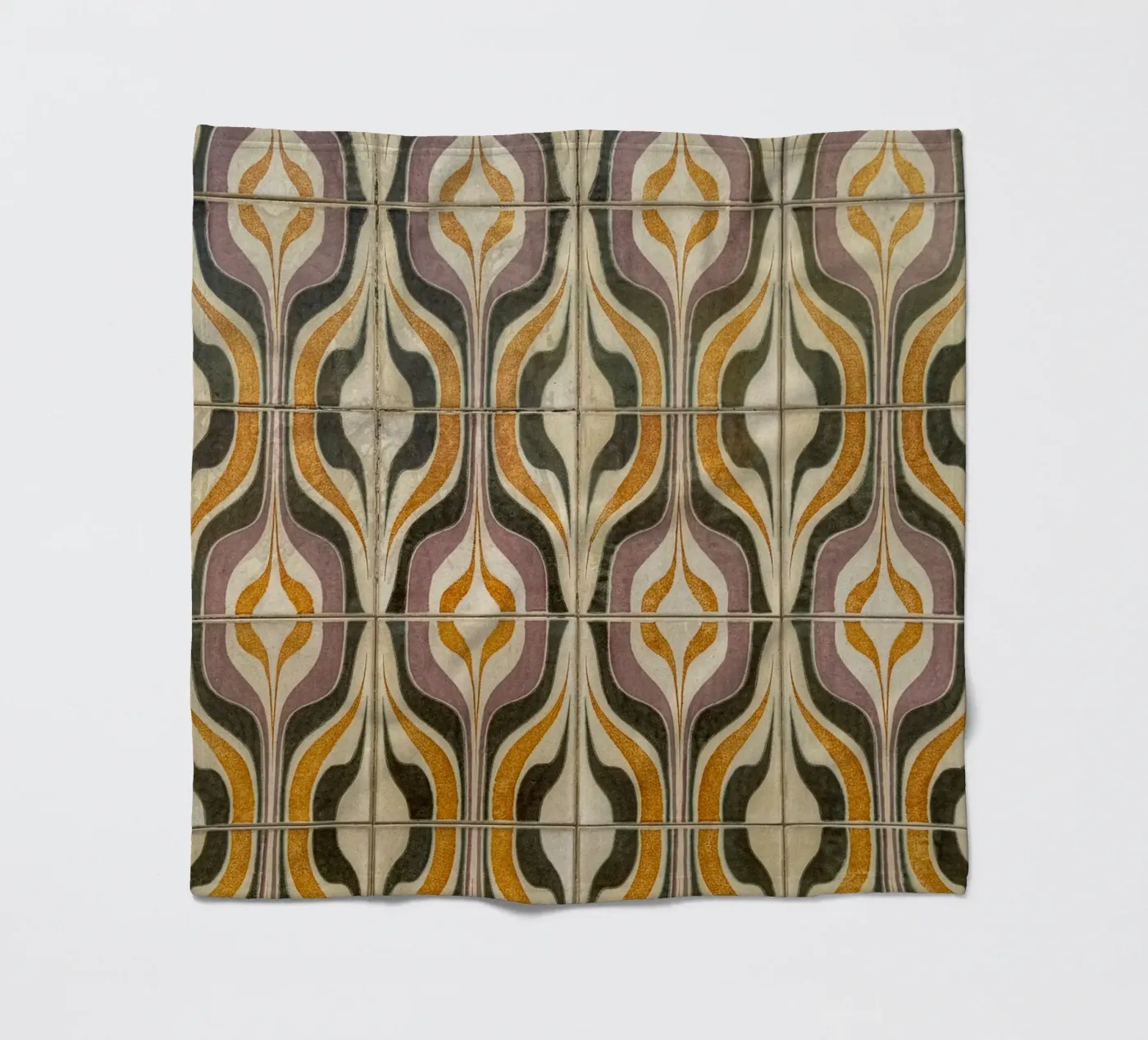 Geometrisches Retro-Fliesenmuster Fleecedecke von byrieneke