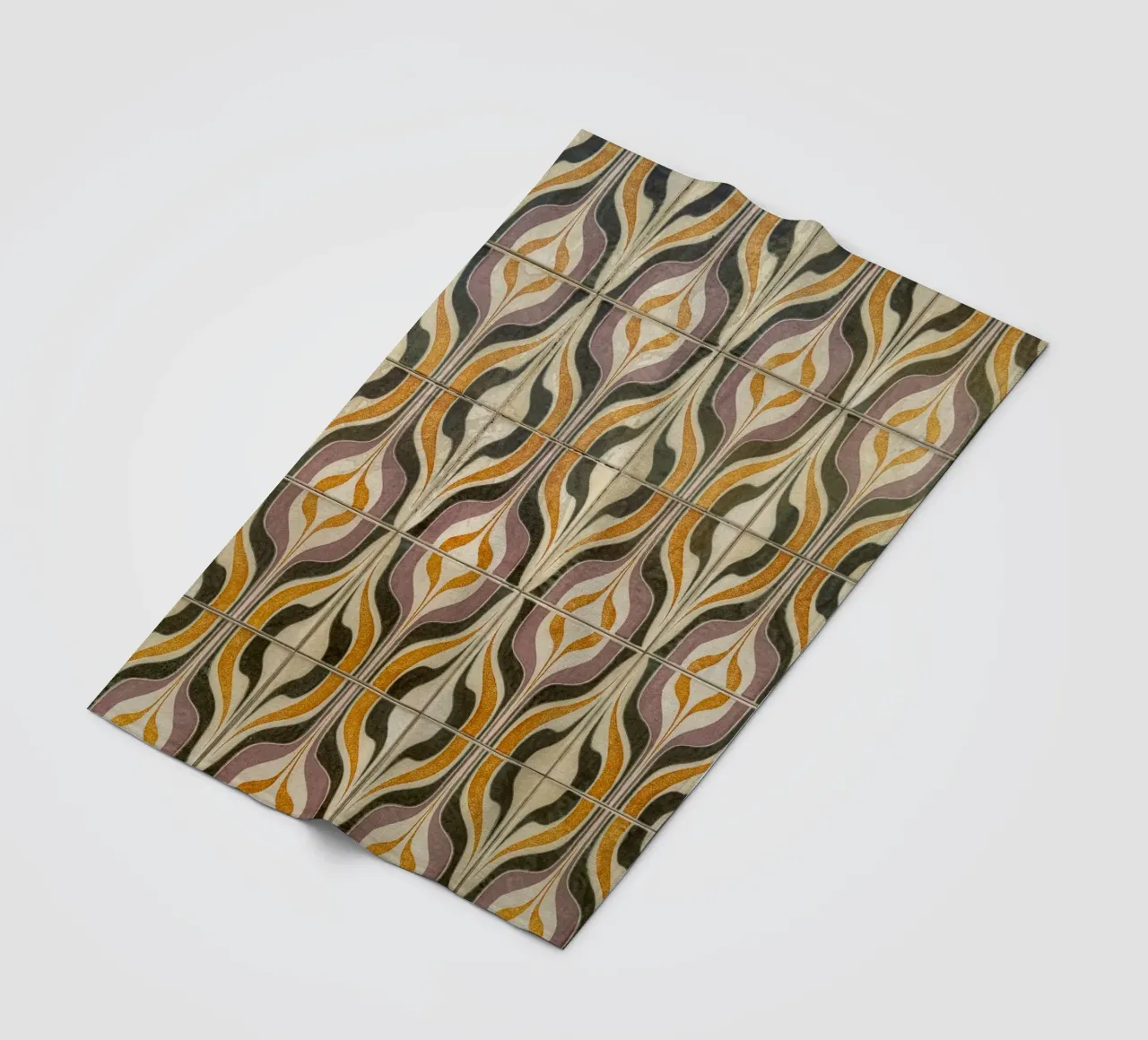 Retro Geometric Tile Pattern coperta in pile da byrieneke