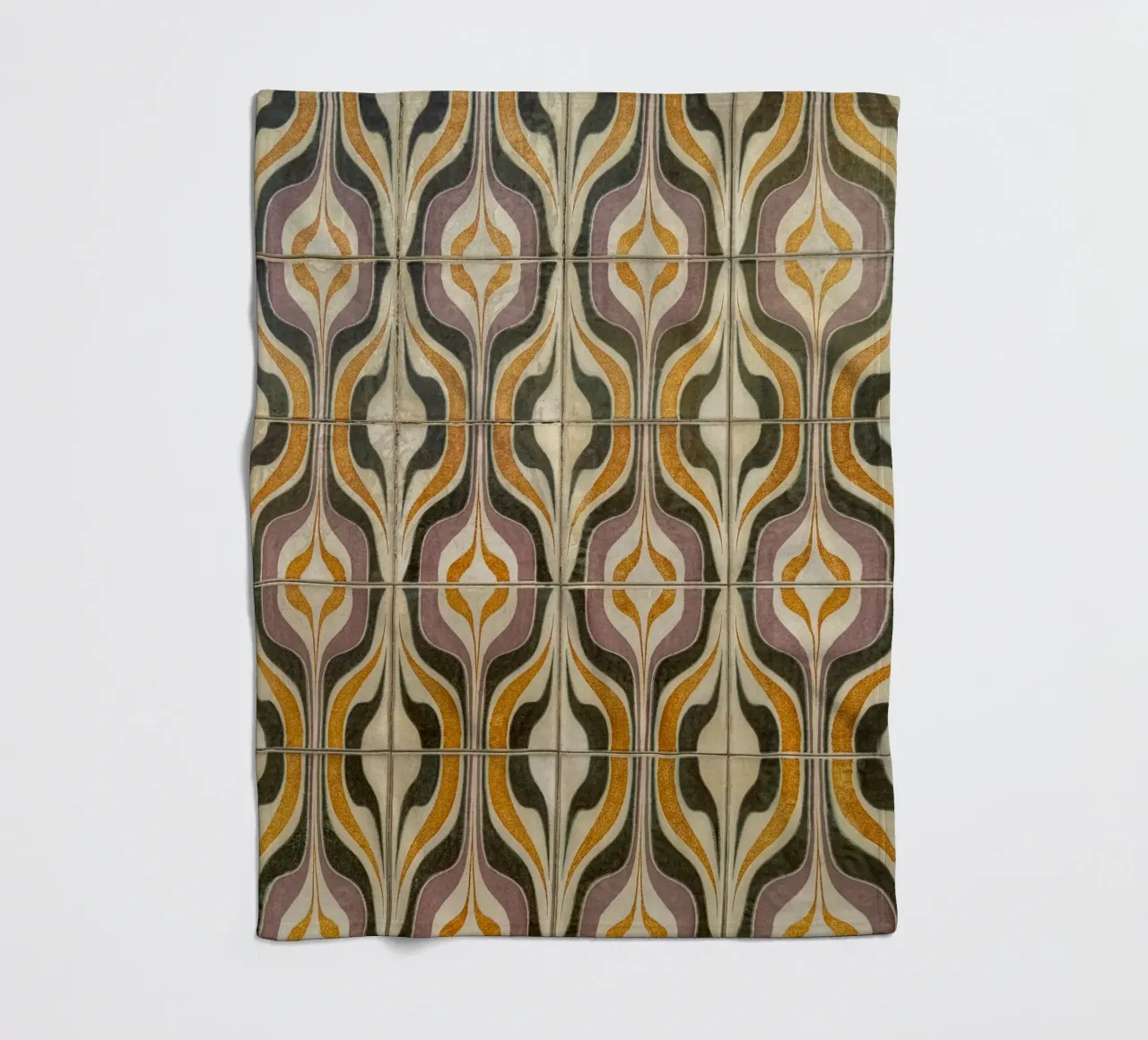 Retro Geometric Tile Pattern coperta in pile da byrieneke