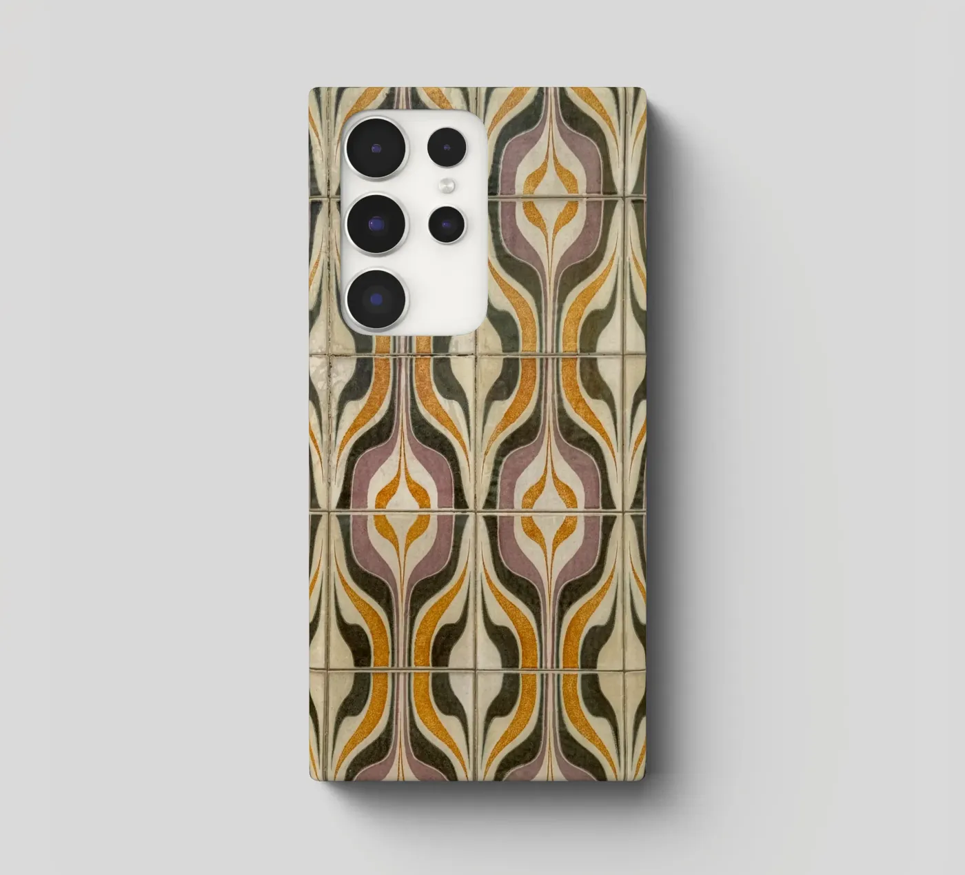 Retro Geometric Tile Pattern cover samsung da byrieneke