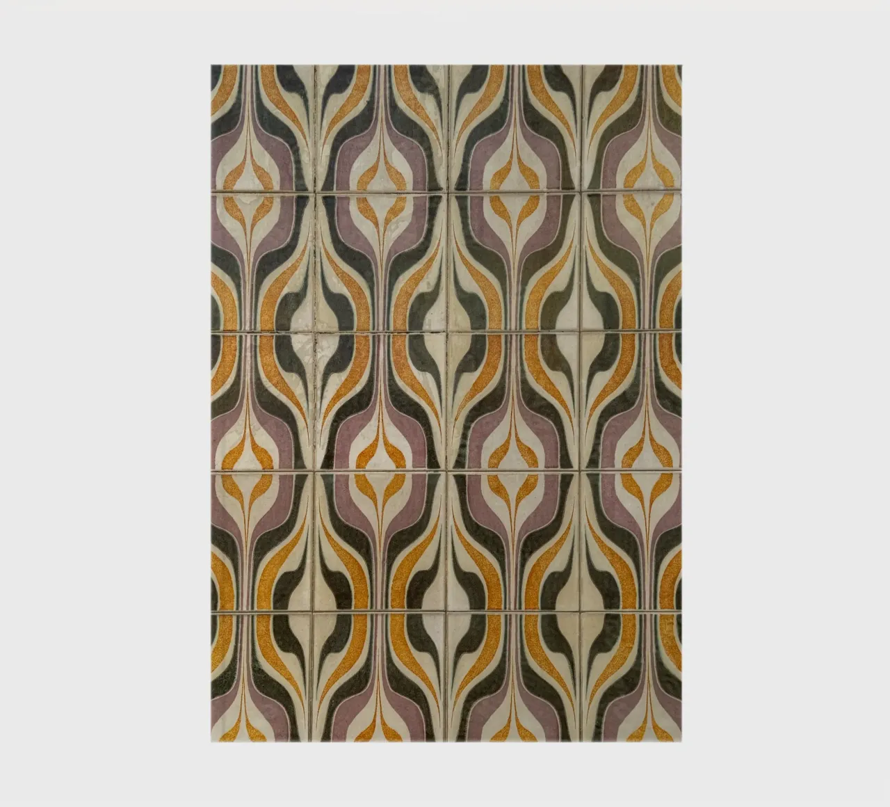 Retro Geometric Tile Pattern notebook by byrieneke