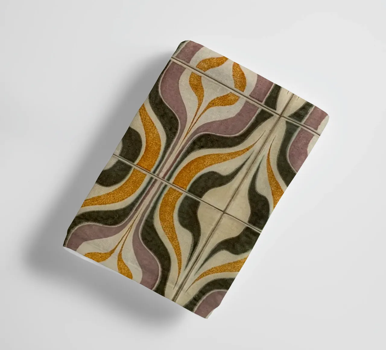 Retro Geometric Tile Pattern towel by byrieneke
