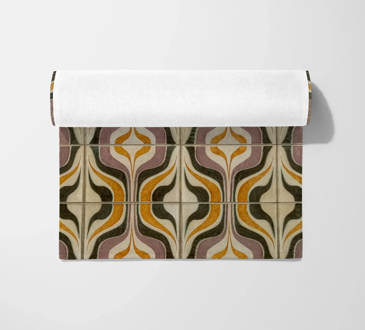 Retro Geometric Tile Pattern telo mare da byrieneke