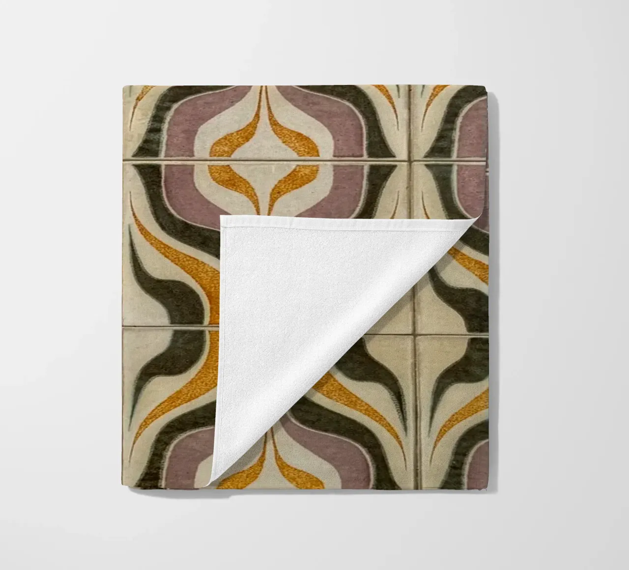 Retro Geometric Tile Pattern telo mare da byrieneke