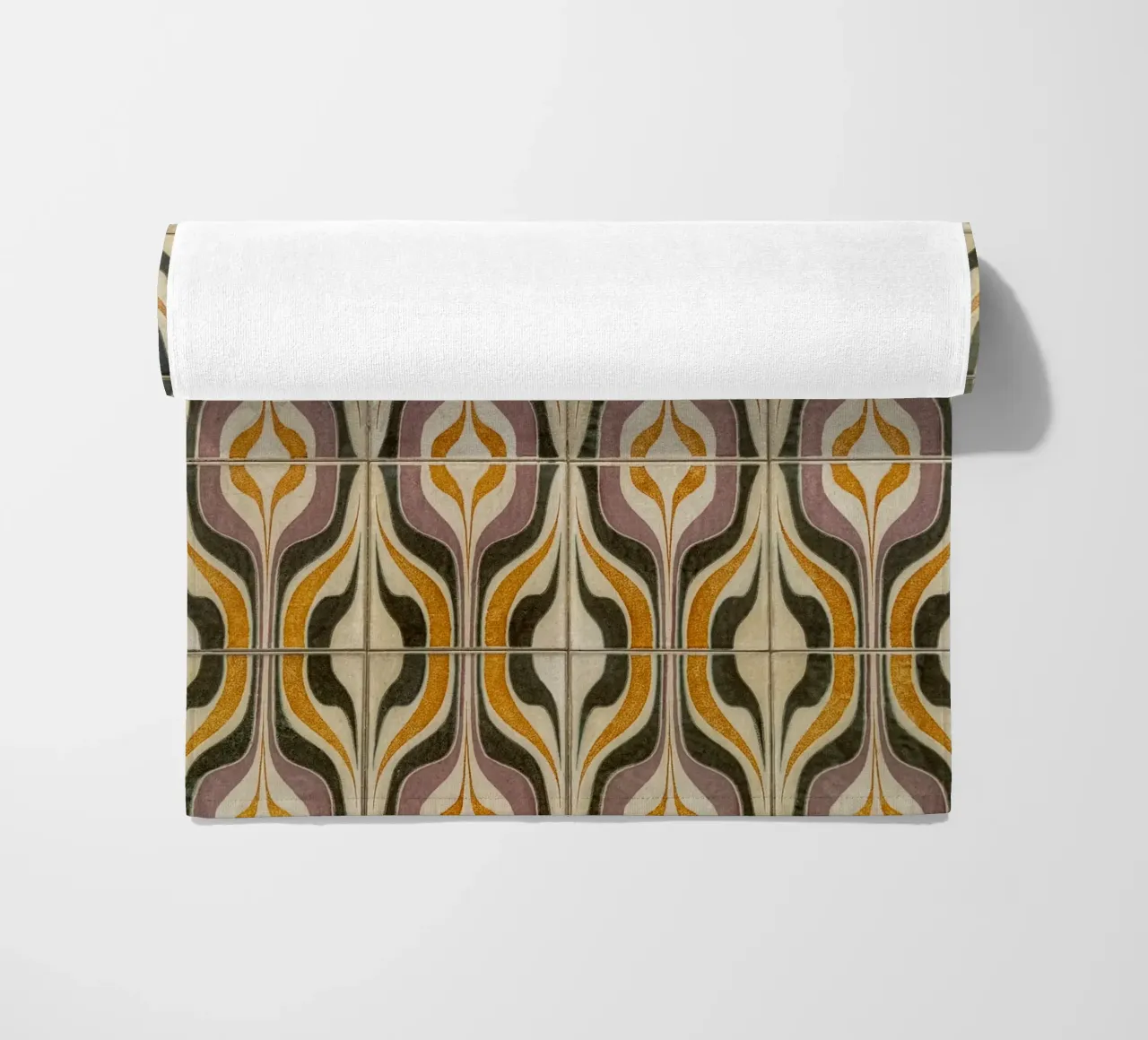 Retro Geometric Tile Pattern telo mare da byrieneke