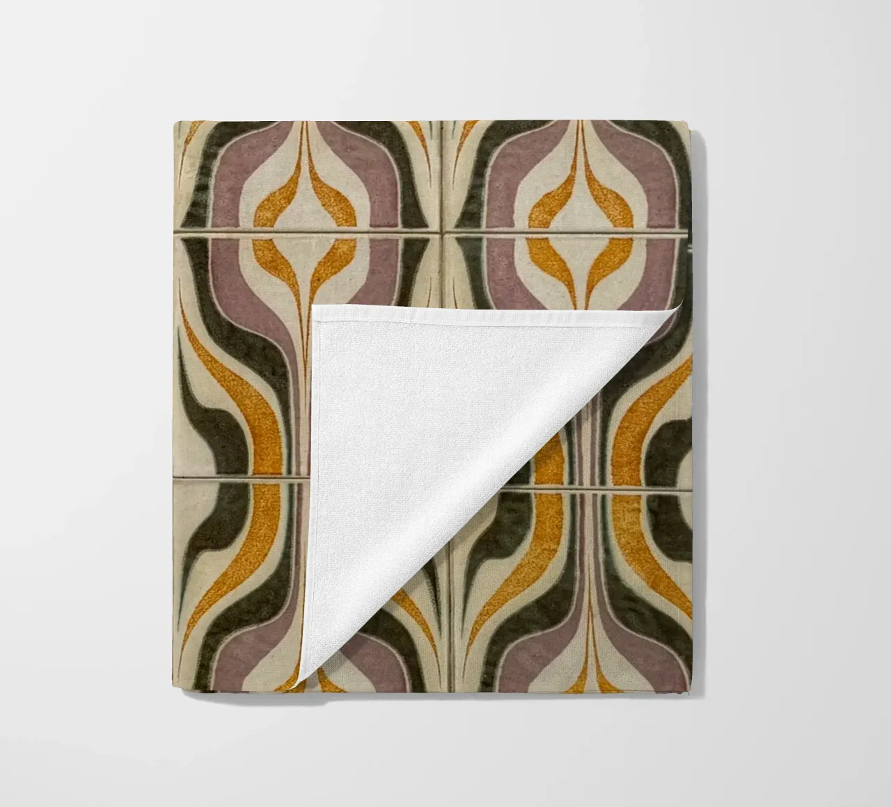 Retro Geometric Tile Pattern telo mare da byrieneke