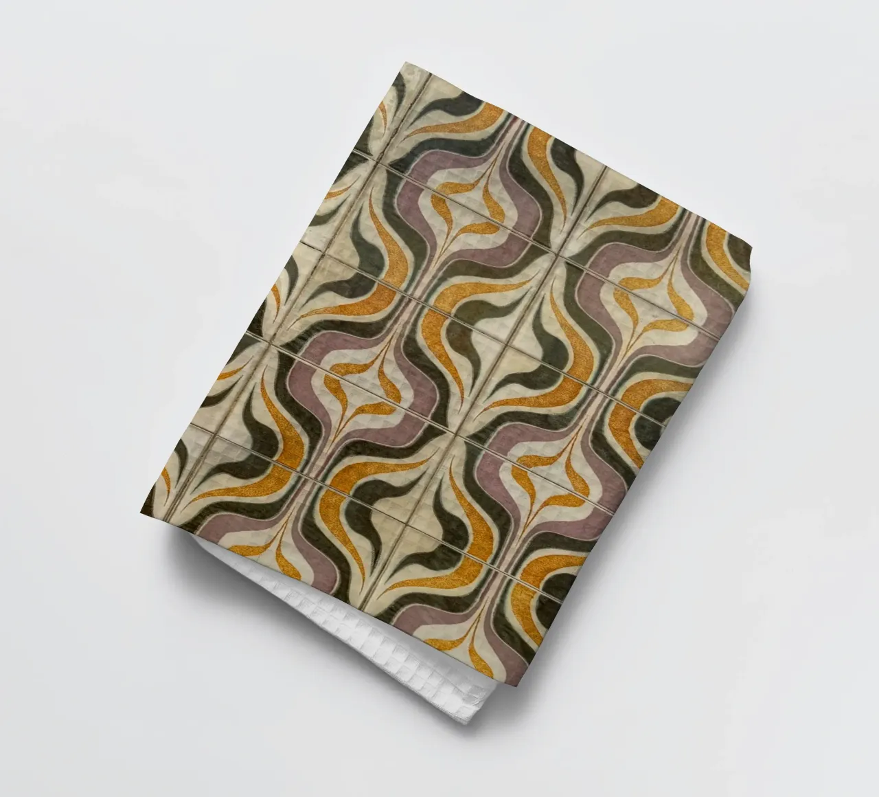 Retro Geometric Tile Pattern canovaccio da cucina da byrieneke