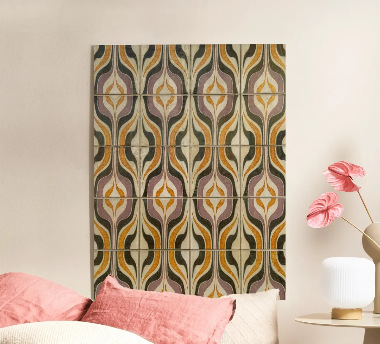 Retro Geometric Tile Pattern plexiglass da byrieneke