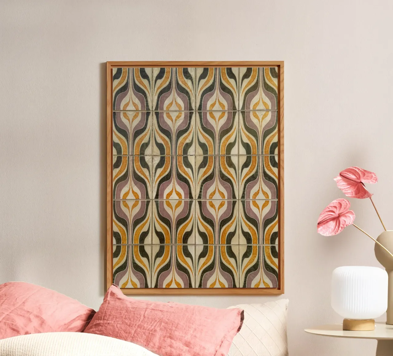 Retro Geometric Tile Pattern pannello forex da byrieneke