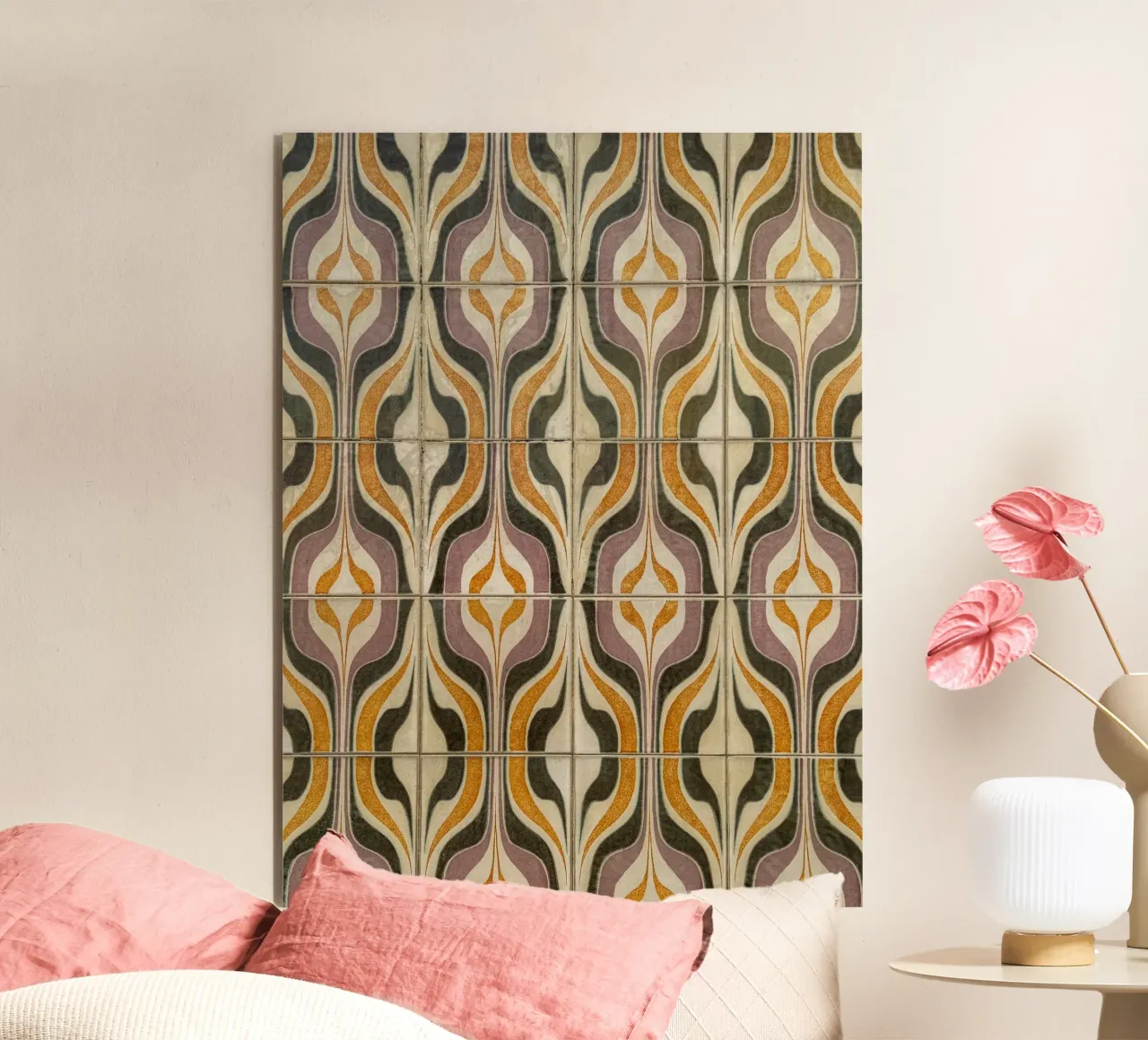 Retro Geometric Tile Pattern pannello forex da byrieneke