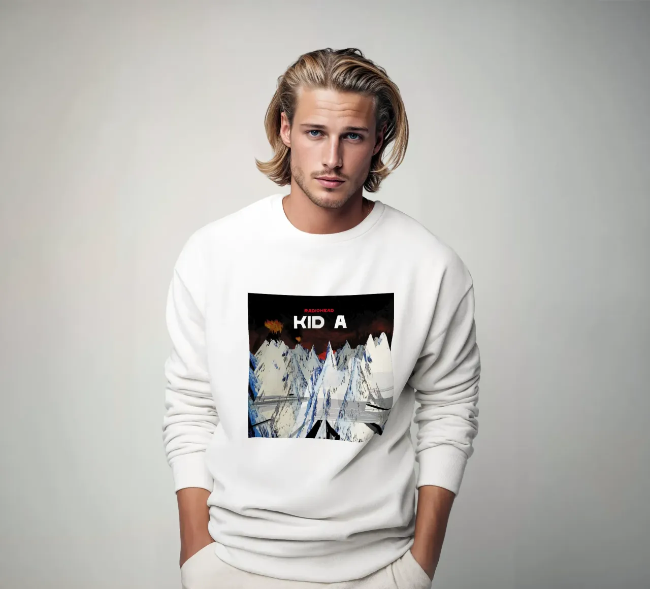 Cover Alternative Kid A Radiohead Band felpa da dumbbilget