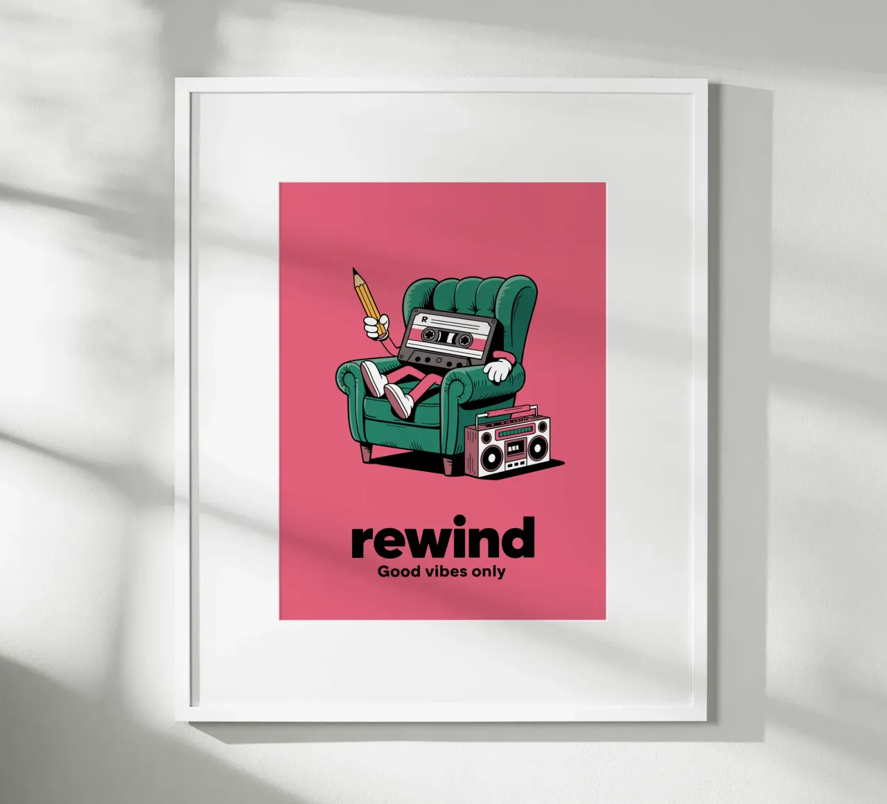 Cassetta Retro Chill - Ambiente anni '90 carta hahnemühle da Plain Thoughts
