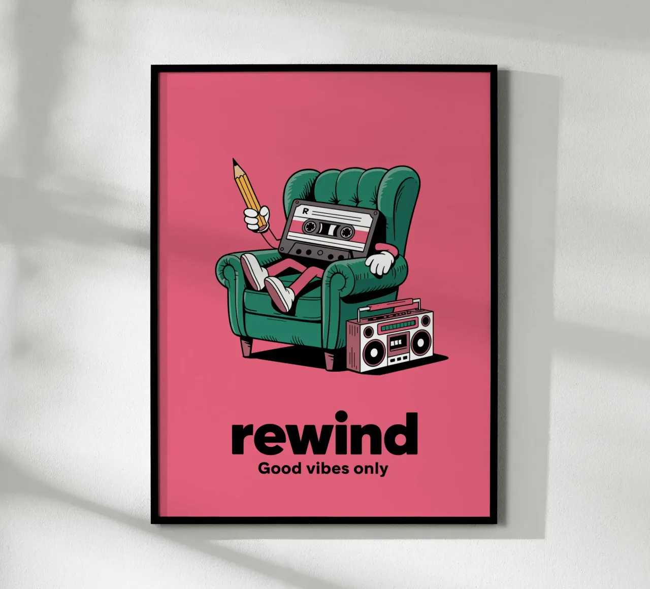 Cassetta Retro Chill - Ambiente anni '90 carta hahnemühle da Plain Thoughts
