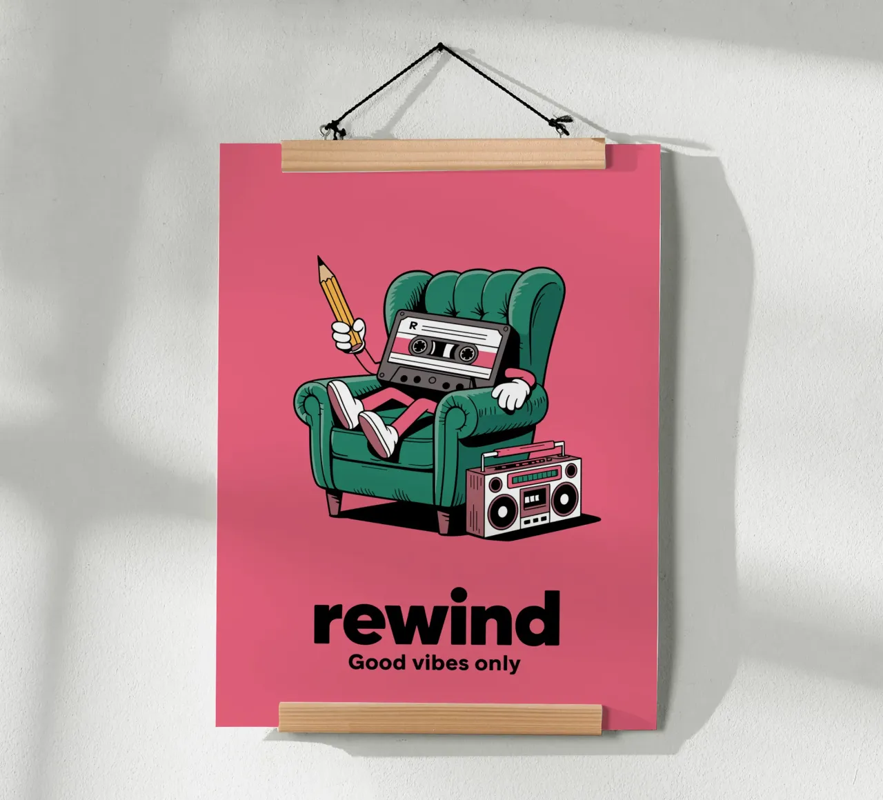 Cassetta Retro Chill - Ambiente anni '90 carta hahnemühle da Plain Thoughts