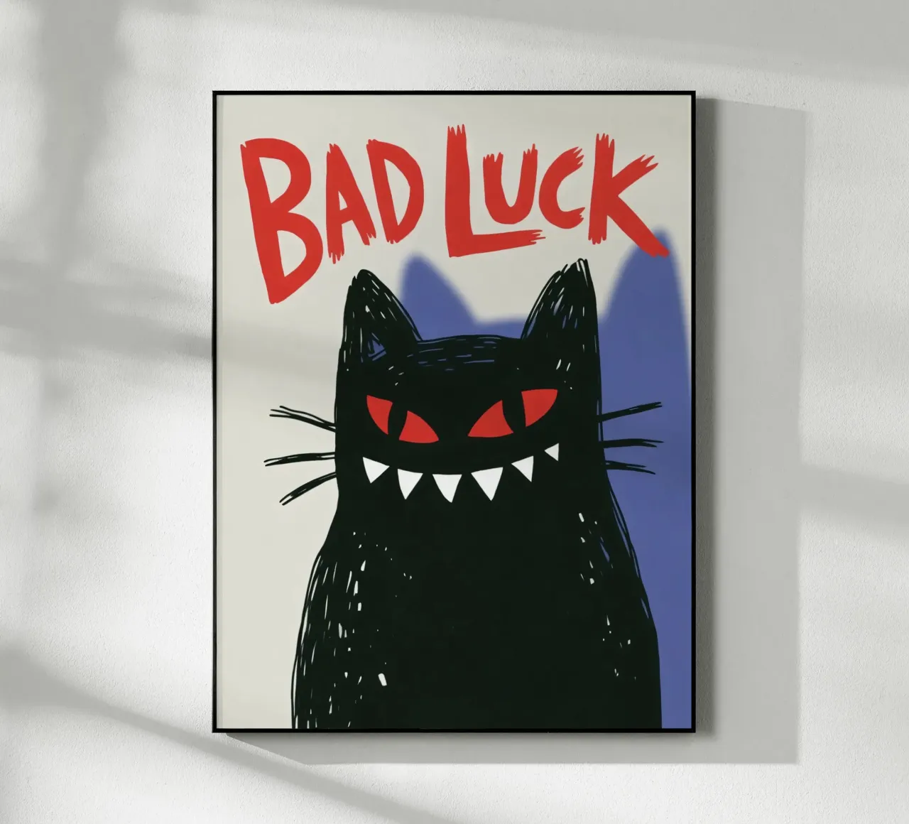 Bad Luck Cat - Umorismo nero e stile grafico plexiglass da Plain Thoughts