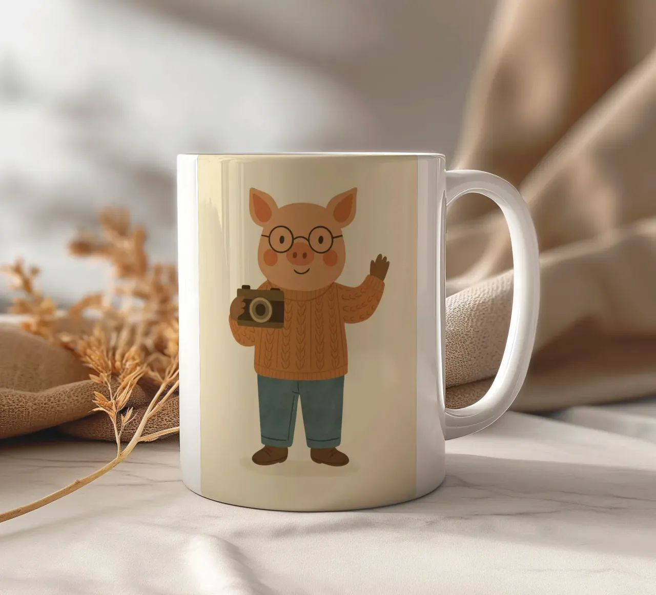 Il maiale tazza in ceramica da kokoprint