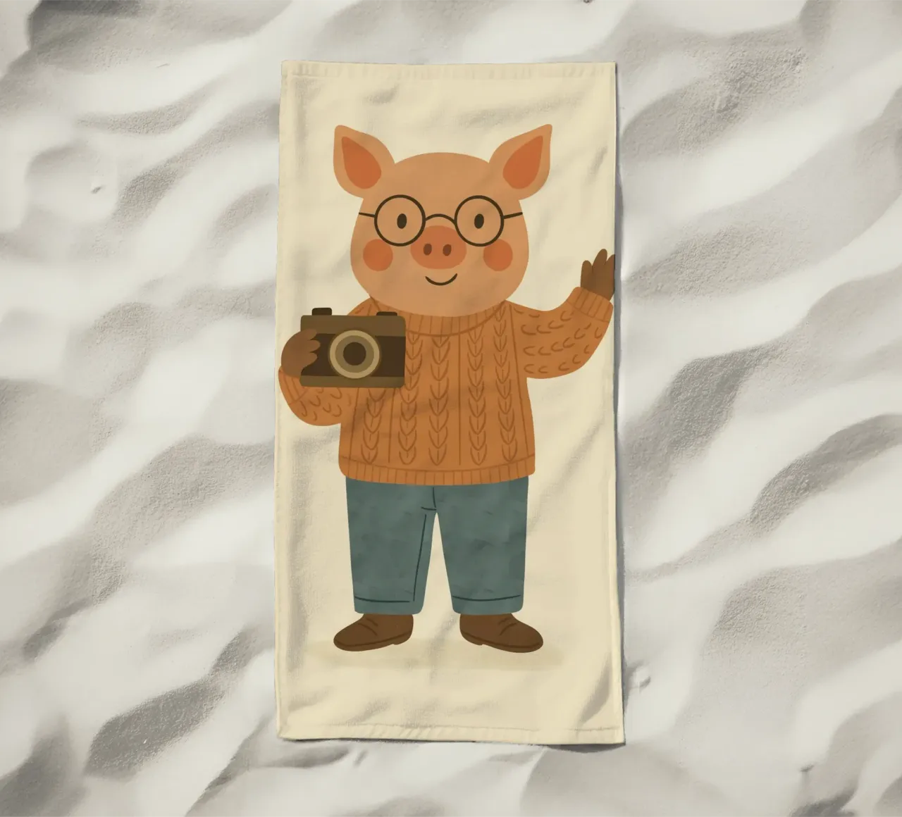 Il maiale telo mare da kokoprint