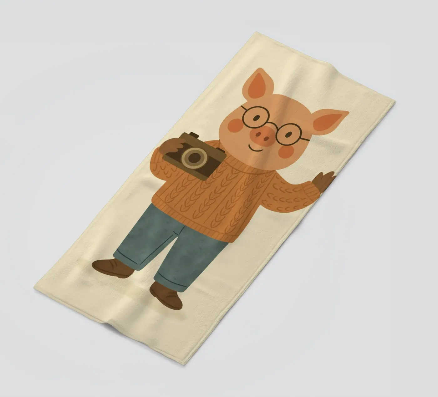 Il maiale telo mare da kokoprint