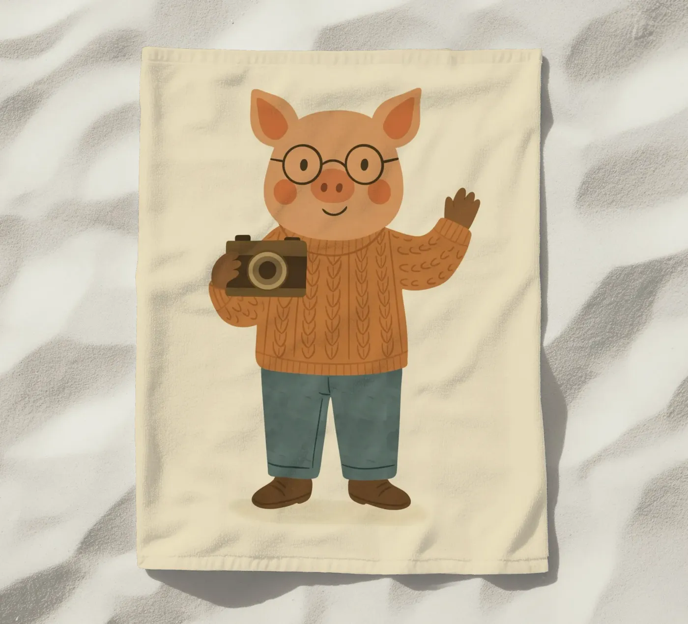 Il maiale telo mare da kokoprint