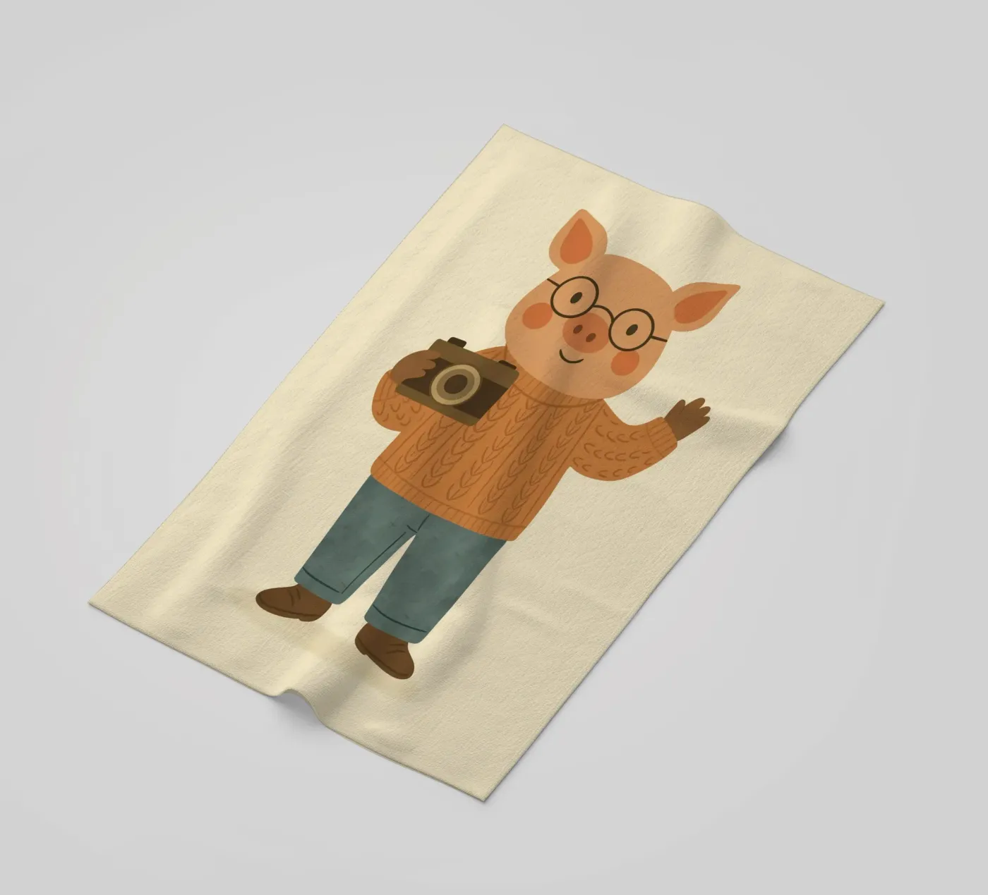 Il maiale telo mare da kokoprint