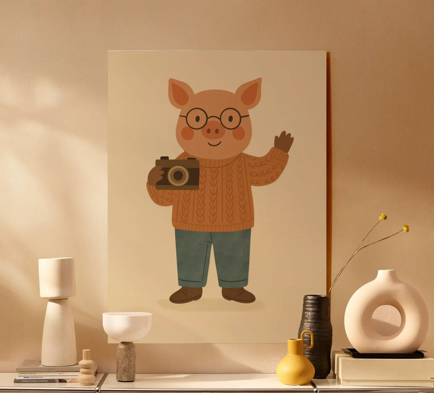 Het varken acryl van kokoprint