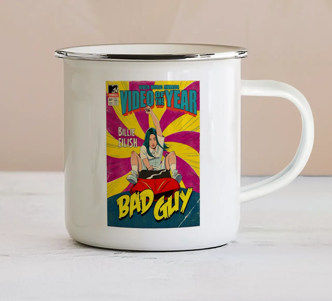 Il manifesto del fenomeno dark pop tazza in smalto da bakeryy