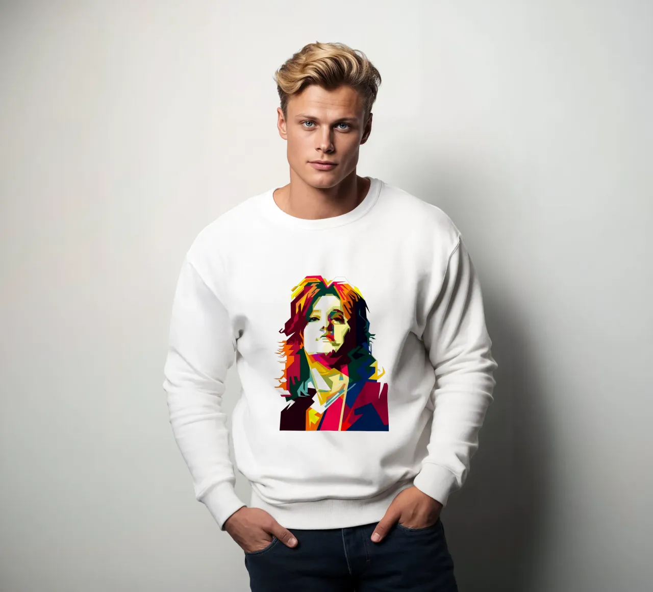 Suzi Quatro Strumblin' In Klassischer Rock Pop Kunst WPAP Sweatshirt von Artkreator