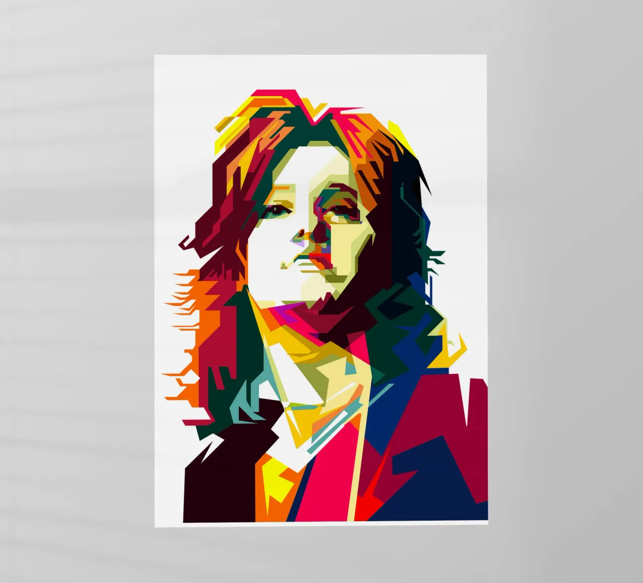 Suzi Quatro Strumblin' In Classic Rock Pop Art WPAP pellicola backlit da Artkreator