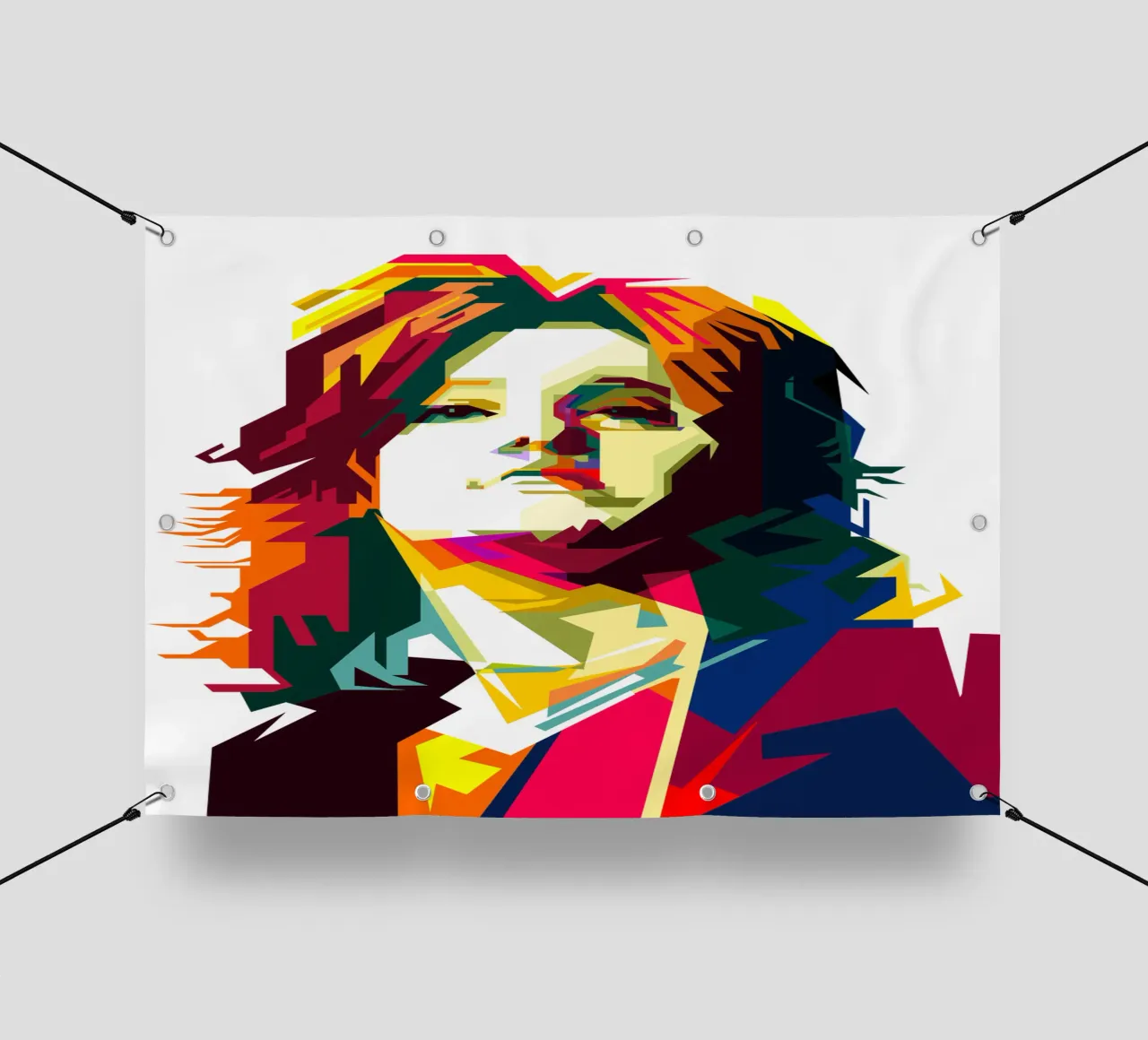 Suzi Quatro Strumblin' In Classic Rock Pop Art WPAP telo in pvc da Artkreator