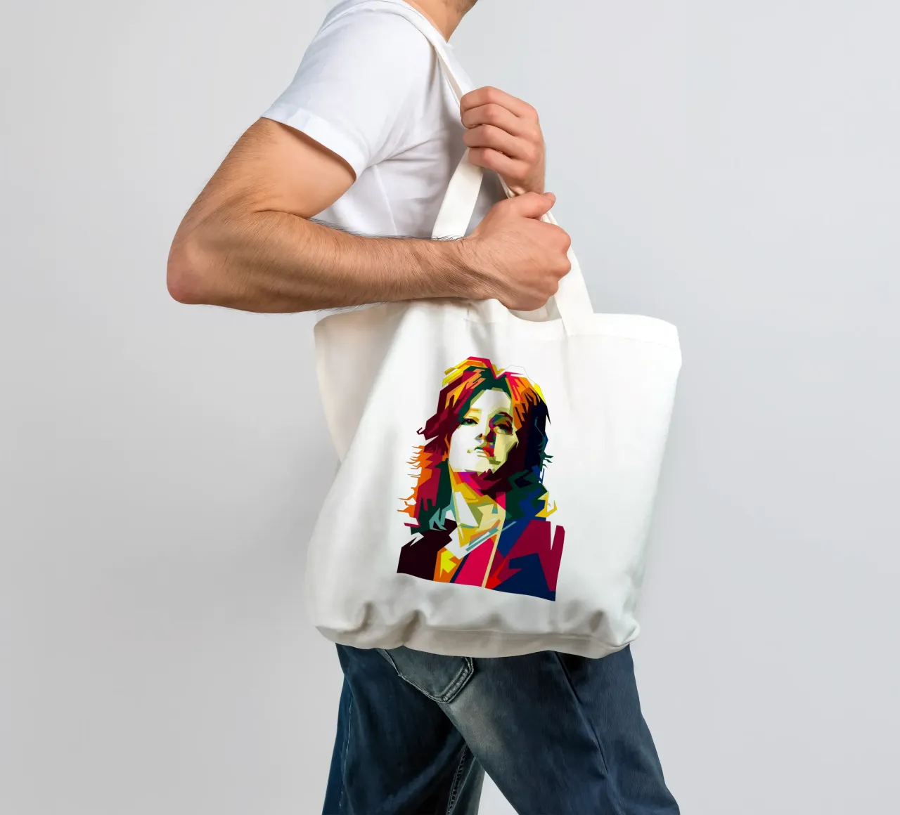 Suzi Quatro Strumblin' In Classic Rock Pop Art WPAP borsa in juta da Artkreator