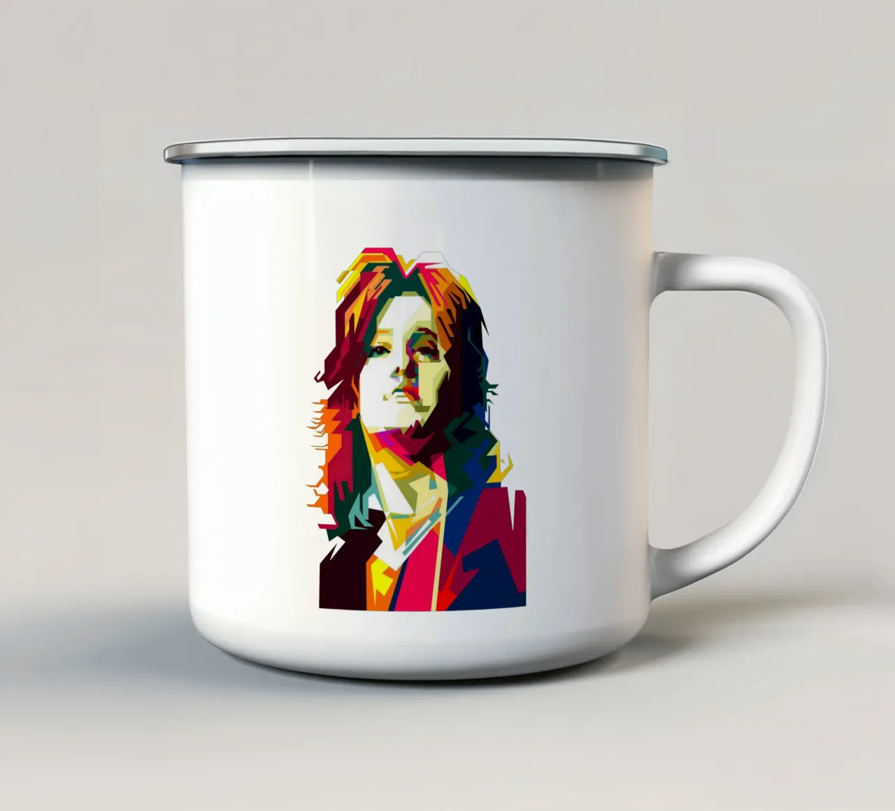 Suzi Quatro Strumblin' In Classic Rock Pop Art WPAP tazza in smalto da Artkreator