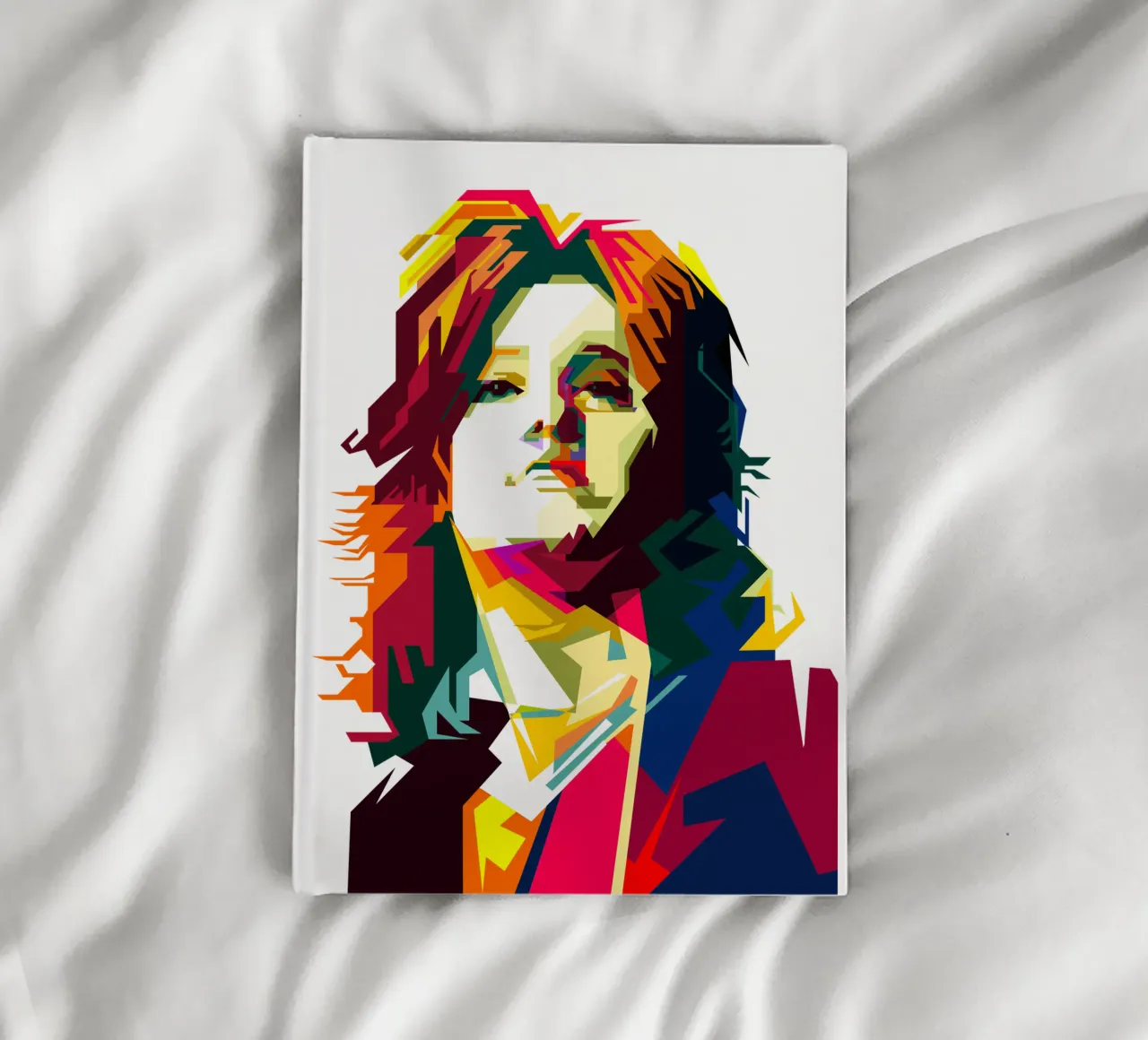 Suzi Quatro Strumblin' In Classic Rock Pop Art WPAP notebook by Artkreator