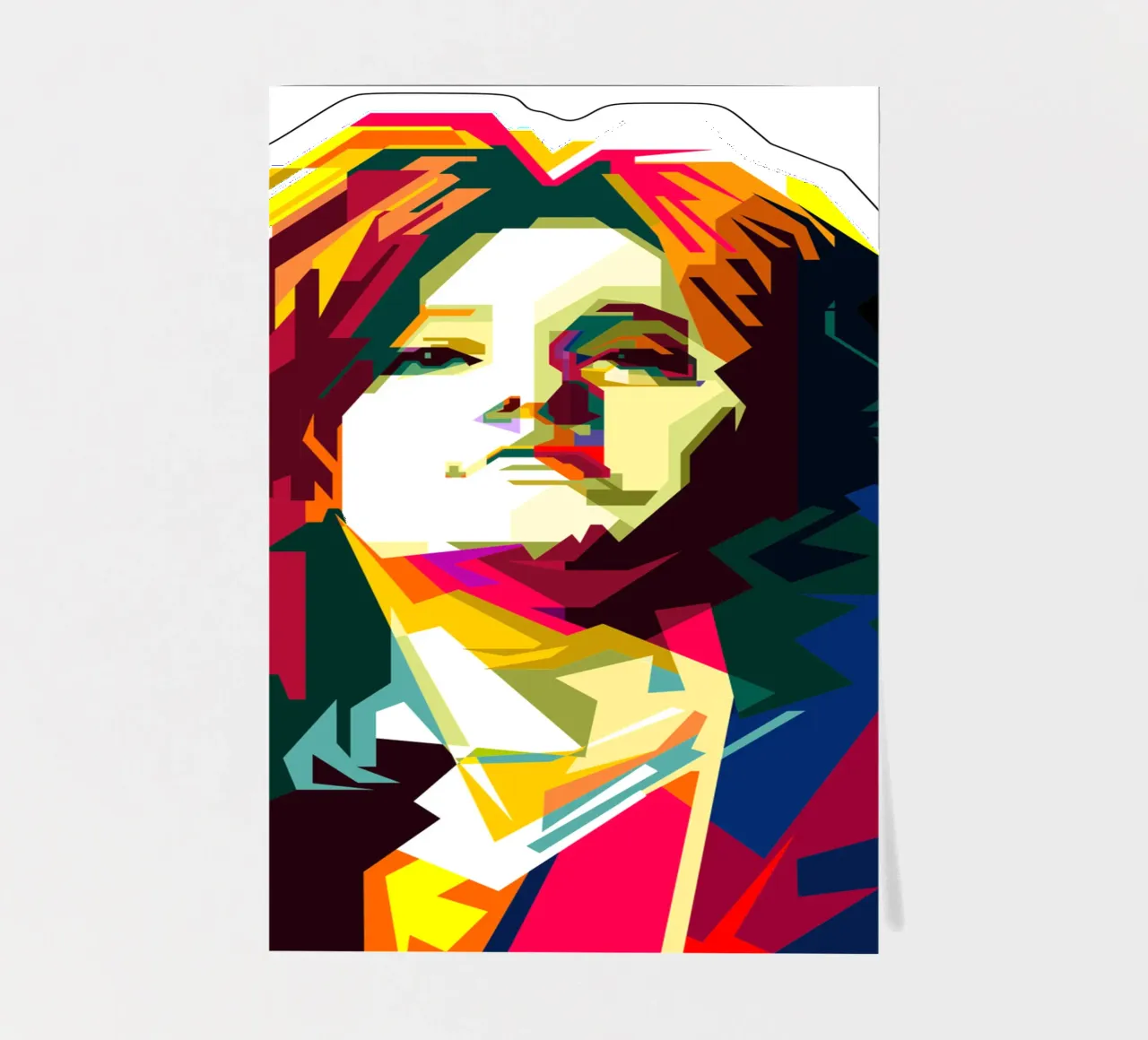 Suzi Quatro Strumblin' In Klassischer Rock Pop Kunst WPAP Stickerbogen von Artkreator