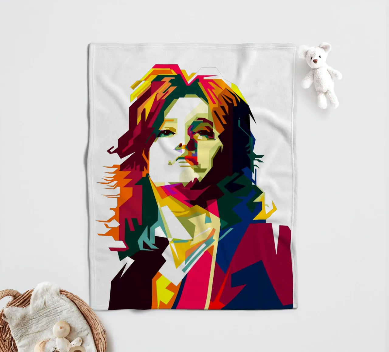 Suzi Quatro Strumblin' In Klassischer Rock Pop Kunst WPAP Fleecedecke von Artkreator