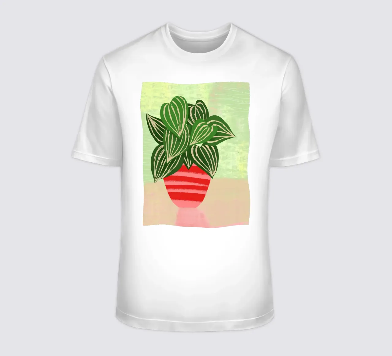 Pianta in vaso a foglia grande t-shirt da Kim Hubball Studio