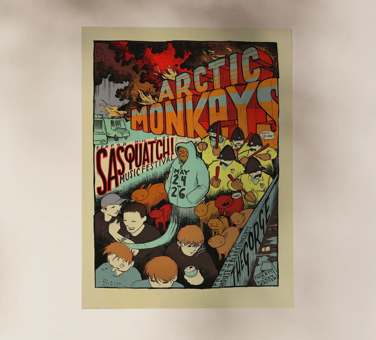 Sasquatch Music Festival Arctic Monkeys Concert pellicola backlit da GleYYY