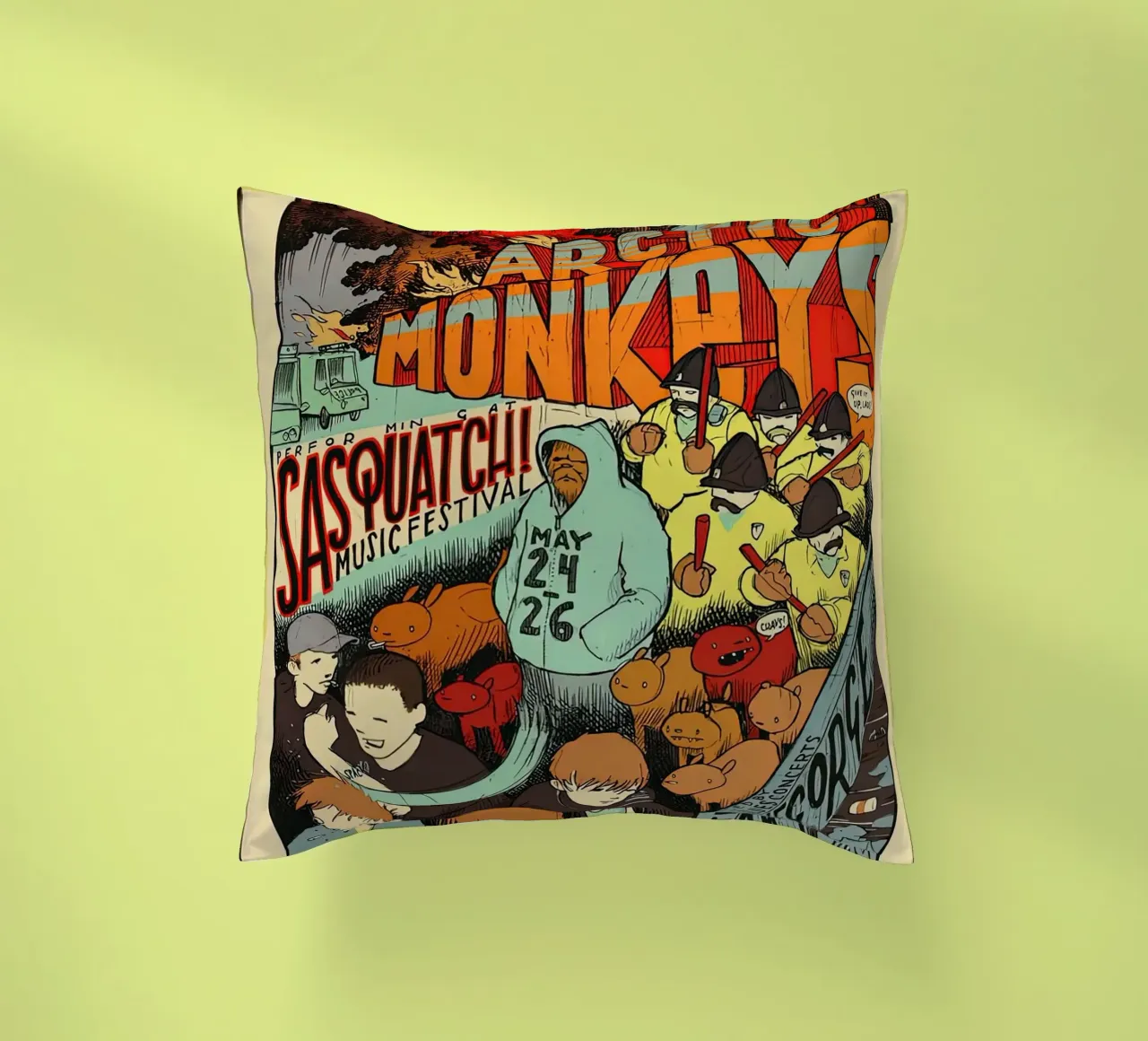 Sasquatch Music Festival Arctic Monkeys Concert cuscino da GleYYY