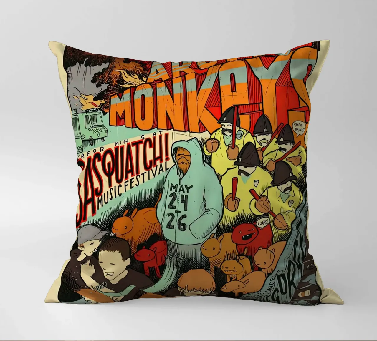 Sasquatch Music Festival Arctic Monkeys Concert cuscino da GleYYY