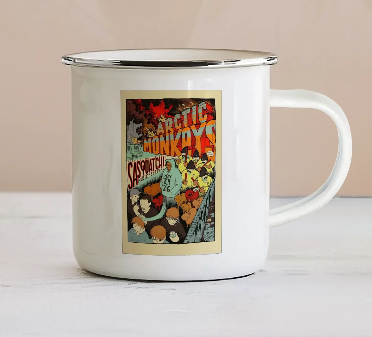 Sasquatch Music Festival Arctic Monkeys Concert tazza in smalto da GleYYY