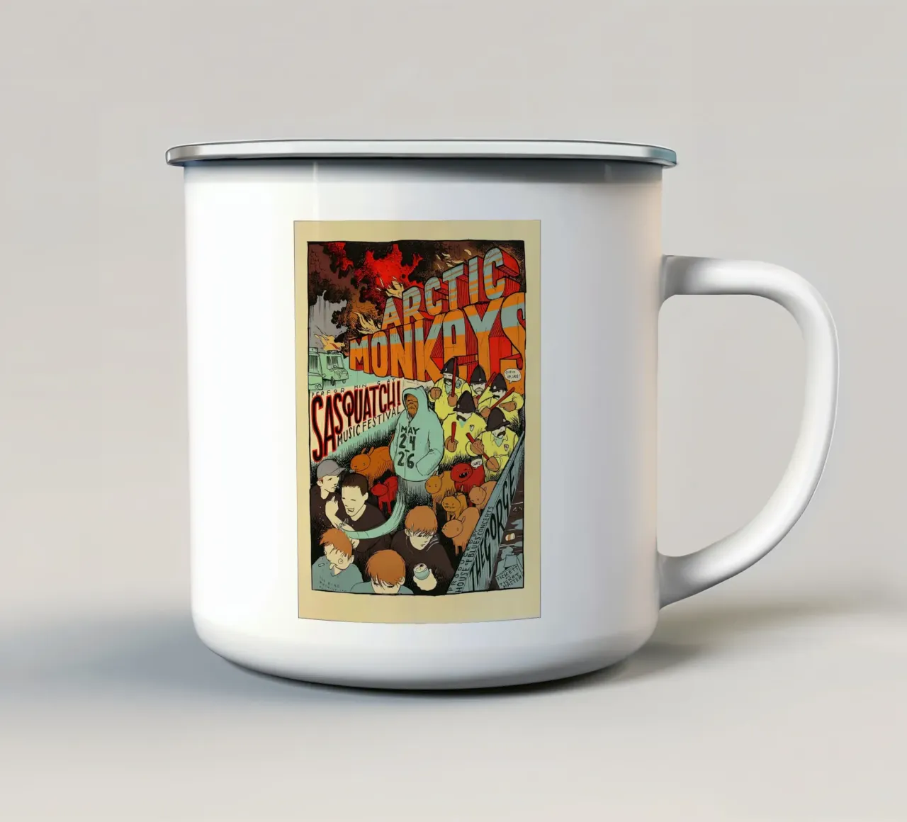 Sasquatch Music Festival Arctic Monkeys Concert tazza in smalto da GleYYY