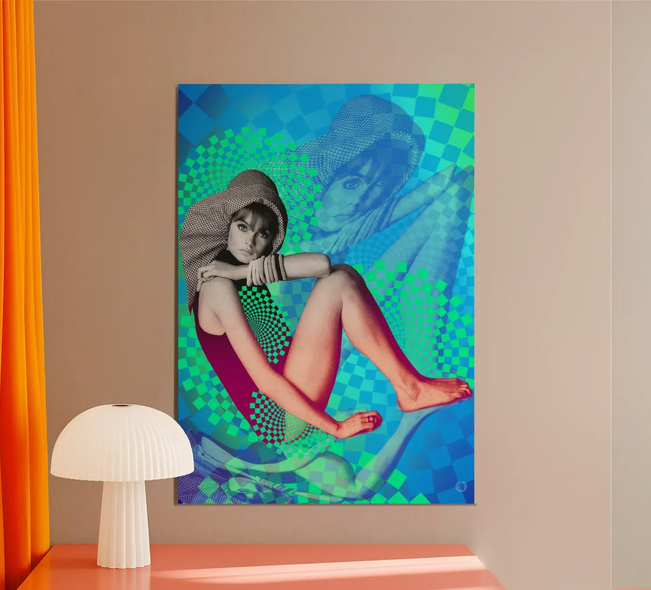 Supermodel Jean Shrimpton poster con telaio in plastica da DesmondBates