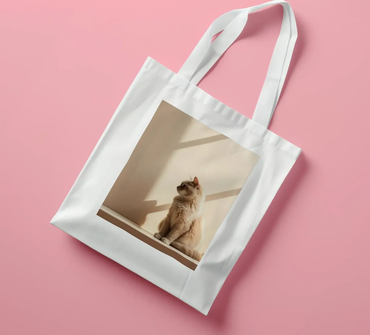 cat in shadow light borsa in juta da Fost