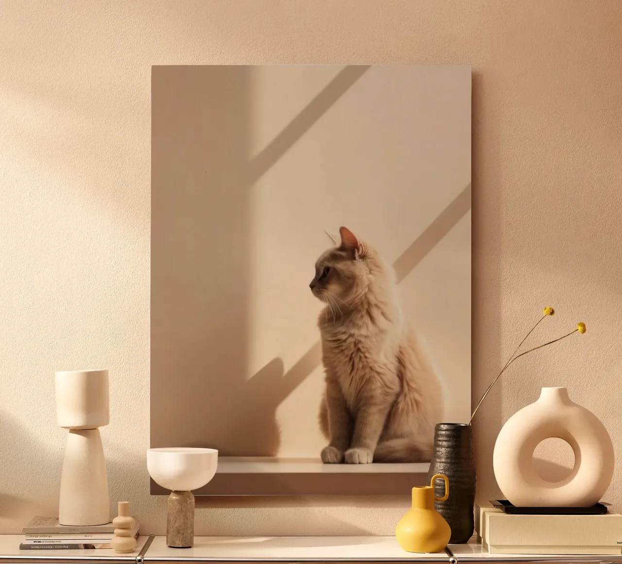 cat in shadow light alluminio dibond da Fost