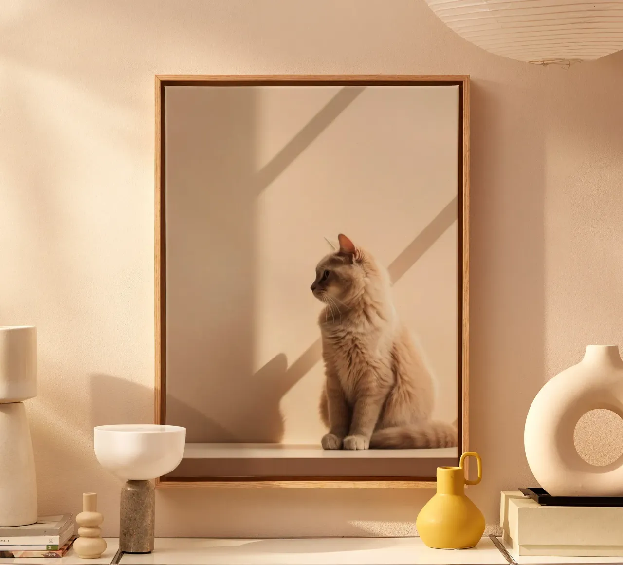 cat in shadow light canvas van Fost
