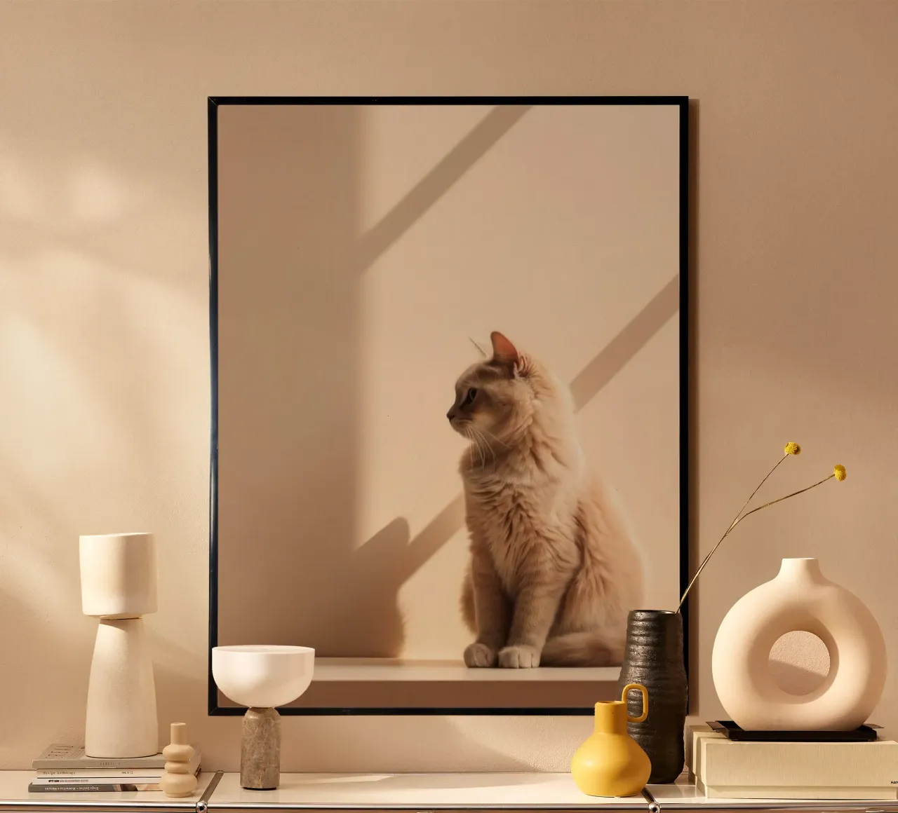 cat in shadow light Hahnemühle von Fost