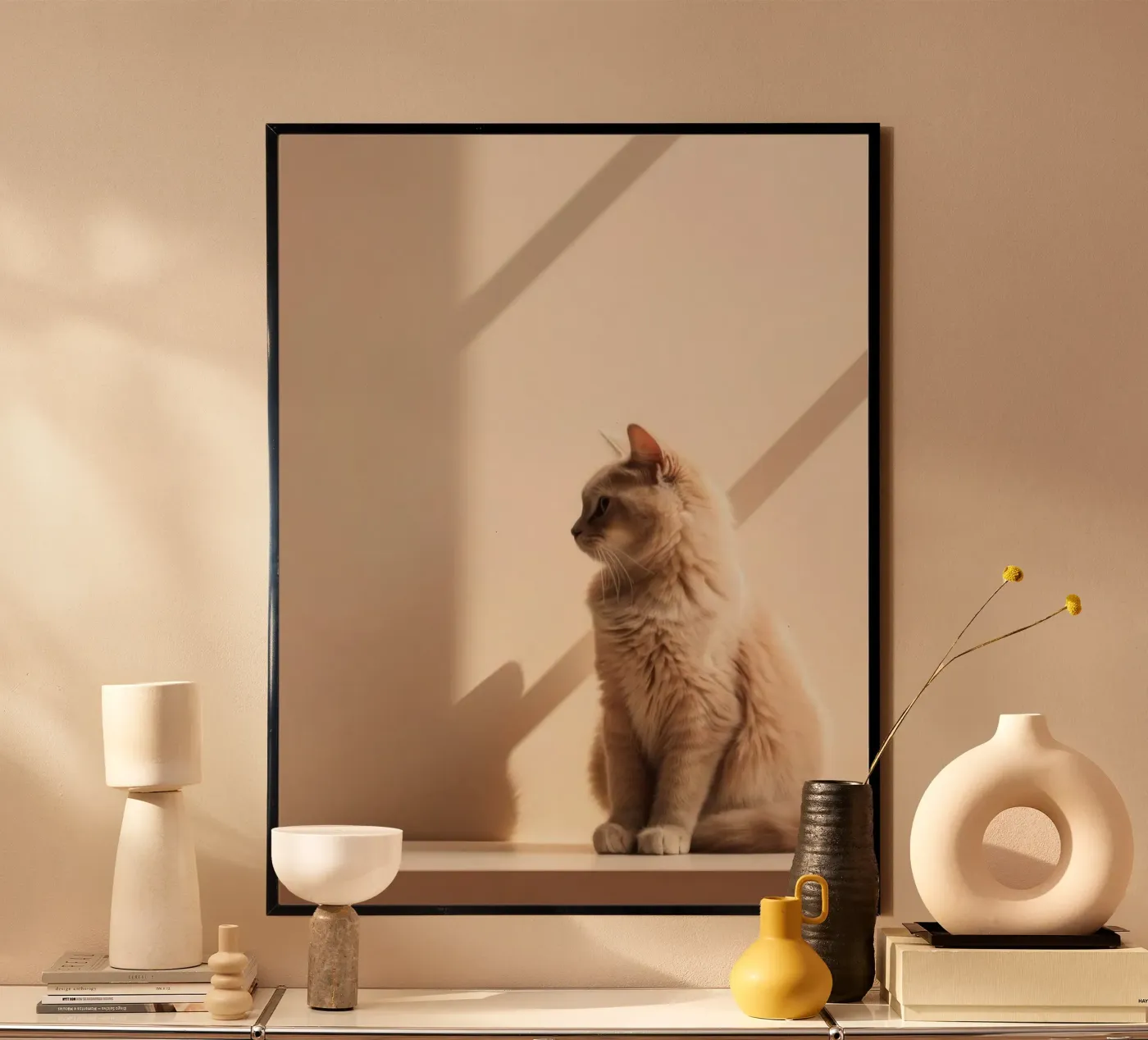 cat in shadow light poster da Fost