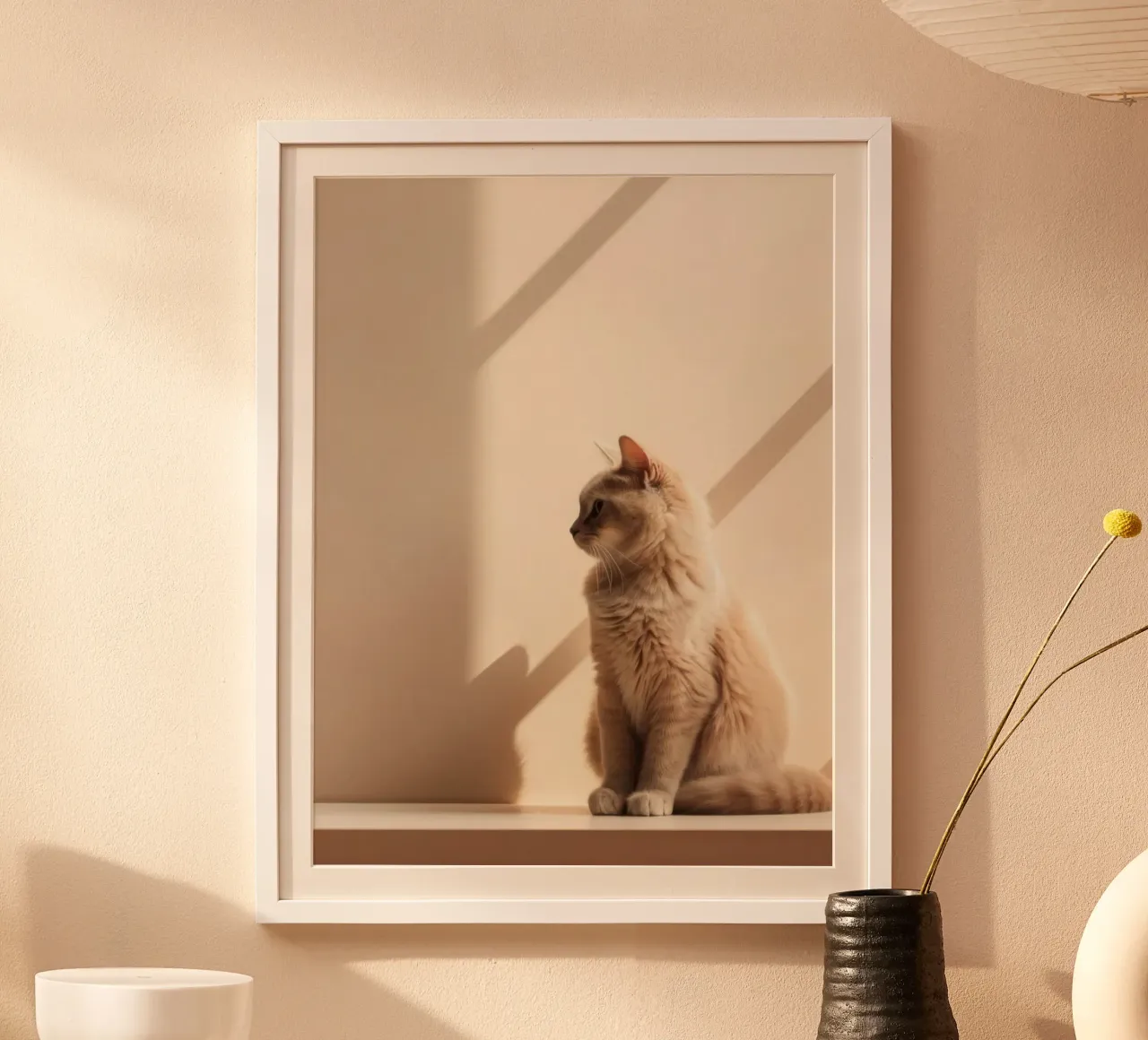 cat in shadow light Hahnemühle von Fost