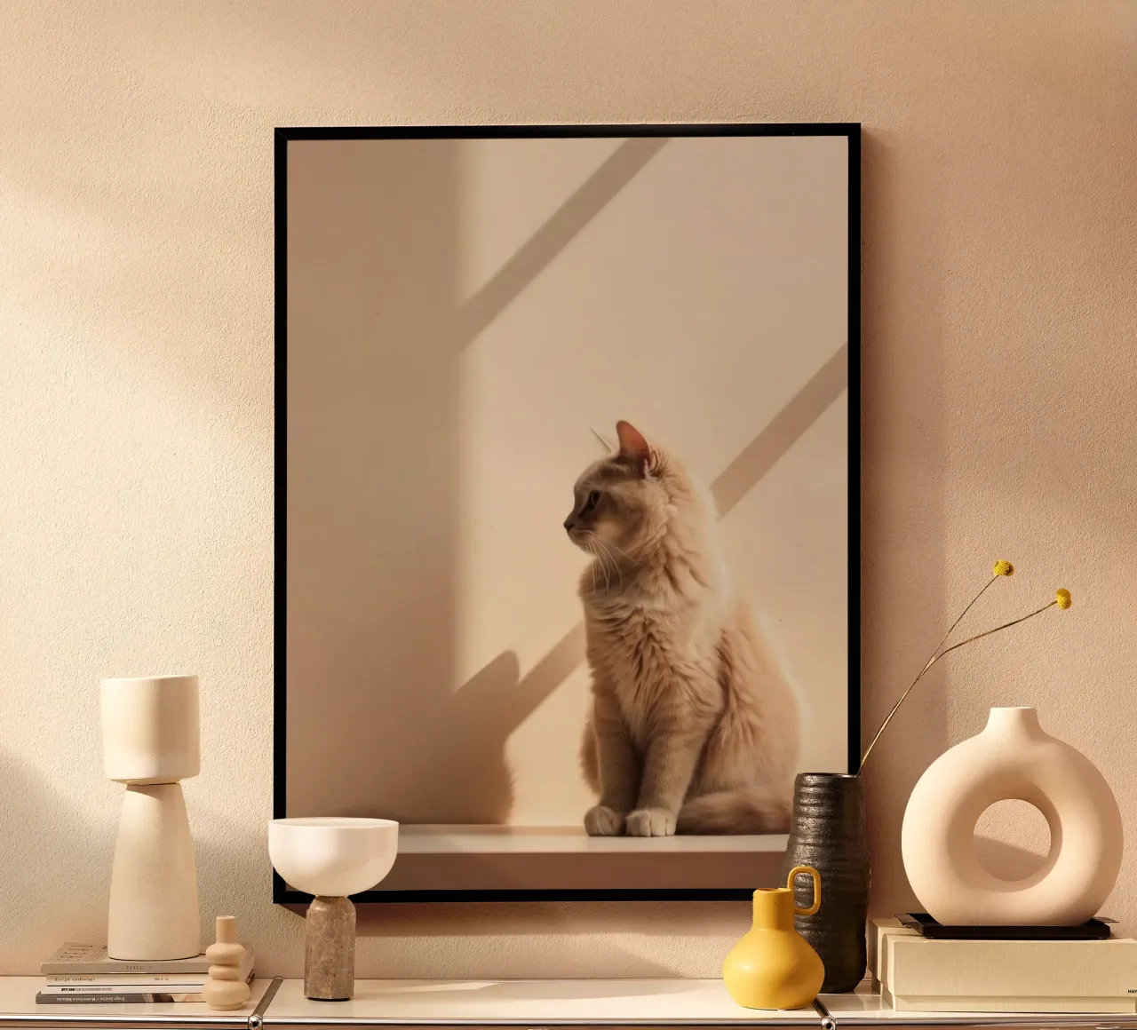 cat in shadow light Hahnemühle von Fost